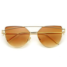 Load image into Gallery viewer, NEW  Stevvex Designer Cat eye Sunglasses For Women and Ladies in Vintage Metal Reflective Glasse Mirror Retro Oculos De Sol Gafas Style With UV 400 Protection
