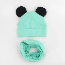 Load image into Gallery viewer, Baby Hat Cotton Ear Cap For Boys And Girls Winter Hat Scarf Set Children Boys Cap Scarf
