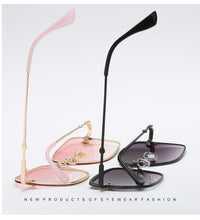Load image into Gallery viewer, Luxury Square  Modern  WIth  Metal Luxury Bee Sunglasses For  Women and Ladies With  Retro Brand designer Metal Frame Oversized Style And Grandient Glasses
