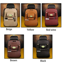 Load image into Gallery viewer, Car Seat Storage Box Leather Convenience Net Bag Phone Holder Pocket Multi Pocket Organizer Car Accessories Shopping cart seat
