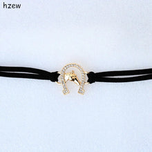 Load image into Gallery viewer, hzew  Women&#39;s Fashion Jewelry Horse Bracelets Christmas gift Crystal Horseshoe Bracelet
