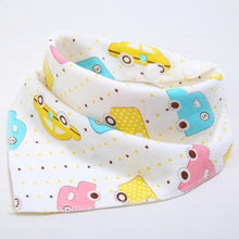 Load image into Gallery viewer, Cute Breathable Bibs Baby Feeding Cartoon Printing Super Absorbent Triangle Scarf Bib Cotton For Newborn Infant Girls And Boys
