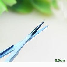 Load image into Gallery viewer, Ophthalmic microsurgery Stainless steel scissors animal experiment 8.5cm Venus scissors surgical tools
