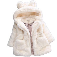 Load image into Gallery viewer, Winter Baby Girls Clothes Fur Coat Fleece Warm Hooded Jacket Children's Outerwear Coat For Girls

