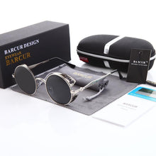 Load image into Gallery viewer, New Steampunk Sunglasses Round Glasses Brand Designer Gothic Glasses Polarized Eyewear For Women and Men With UV400 Protection
