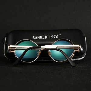 2022 HD Polarized Round Metal Sunglasses UV400 Men's Sun glasses Feminin Women's Vintage Gafas De Sol Metal Goggles With box