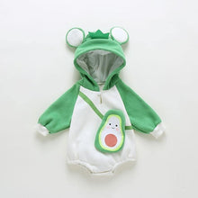 Load image into Gallery viewer, Luxury Modern Newborn Baby Boy/Girl Clothes Long Sleeve Hoddies Bear Zipper Baby Romper Clothes Autumn Winter Season For Kids and Baby
