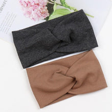 Load image into Gallery viewer, Baby Solid Cross Knitted Headband For Girls Women Kids Twisted Elastic Hairband Turban
