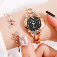 Load image into Gallery viewer, Metal Strap Ladies Bracelet Watch Fashion Simple Dial Small And Exquisite Ladies Watches Clock For Female and Girls
