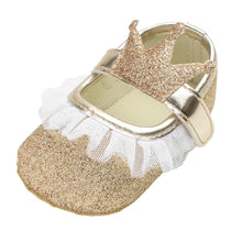 Load image into Gallery viewer, Newborn Infant Baby Girls Shoes Toddler Kids Princess Crown Glitter Design Shoes Soft Sole Anti-slip
