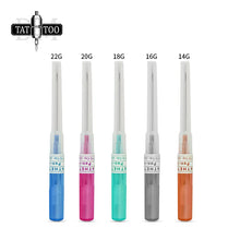 Load image into Gallery viewer, Disposable Body Piercing Needles 50Pcs 14G 16G 18G 20G 22G Ear Nose Sterile Surgical Steel Catheter Piercing Needles
