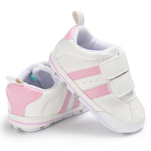 Load image into Gallery viewer, Fashion Soft Sole Hook Loop Pre Walker Sneakers Unisex Baby Boy Girl Leather Sports Non-slip Walker Shoes
