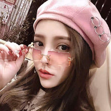 Load image into Gallery viewer, Fashion Rimless  Women Trendy Small Rectangle Sunglasses With High Quality metal frame And UV400 Protection
