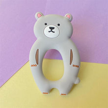 Load image into Gallery viewer, 4pcs  Bear Silicone  Teether Baby Teething Toys Chewable  Cartoon Animal Shape Baby Products Nursing Gift
