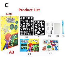 Load image into Gallery viewer, Educational Toy Drawing Board Tablet Graffiti 1pc A4 A3 Led Luminous Magic Raw With Light-fun
