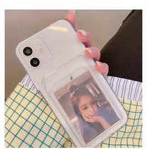 Load image into Gallery viewer, Transparent Mobile Phone Case For iPhone 11 12 13 14Mini case For iphone 11 Pro X XS Max XR 7 8 Plus SE Case Cover Soft Silicone Wallet Card Holder
