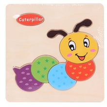 Load image into Gallery viewer, Baby Toys Wooden 3D Puzzle Cartoon Animal Intelligence Kids Educational Brain Teaser Children Tangram Shapes Learning
