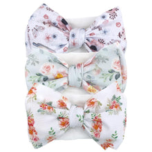 Load image into Gallery viewer, Modern Luxury Elegant Baby Girls Headband Turban Photography Props Baby Hair Accessories Bow 3 Pcs Set For Girls Baby
