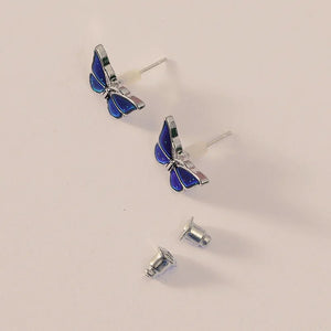 Exquisite Butterfly Stud Earrings Color Change Emotion Feeling Mood Earrings Cocktail Party Women's Temperature Earrings Jewelry