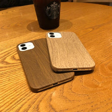 Load image into Gallery viewer, Luxury Wood Simple Phone Case For iPhone 12 11 Pro Max Mini XS X XR 7 8 Plus SE Retro New Design Natural Soft Eco-Friendly Bamboo Wood Cover Protective Phone Cover
