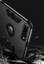 Load image into Gallery viewer, Luxury Black Cool Armor Case For iPhone 8 7 6 6S Plus 5 5s Shockproof Case For iPhone X XS MAX XR Stand Cover Case  Heavy Duty Shockproof Armor Dual Layer Protection Back Case Cover
