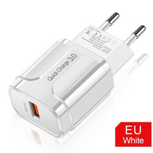 Load image into Gallery viewer, Portable 18W Quick Charge 3.0 USB Charger QC 3.0 4.0 USB Plug Phone/Fast Charger Adapter For Phones
