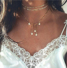 Load image into Gallery viewer, Modern Vintage Multilayer Crystal Gold Choker Pendant Necklace For Women Luxury Jewelry Perfect Gift Cool Style
