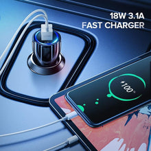 Load image into Gallery viewer, Car LED 18W 3.1A Charger Dual USB Fast Charging QC Phone Charger Adapter Cars Gadgets
