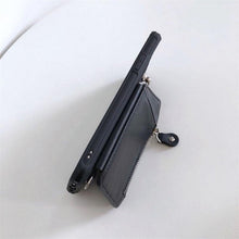 Load image into Gallery viewer, Luxury Leather Wallet Strap Crossbody Case for iPhone 7 8 Plus XR XS 11 12 13 14 PRO MAX Shoulder Lanyard Card Holder Cover Elegant Women Quality Card Holder Wallet Iphone Case
