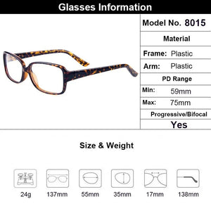 Gmei Optical Plastic Rectangular Full Rim Women's Glasses Frames Optical Eyewear Frame Tortoiseshell T8015