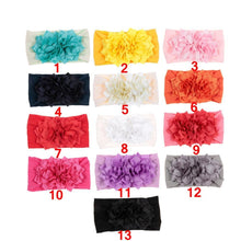 Load image into Gallery viewer, Cute 1PCS Baby Girls Lotus Flower Nylon Headband Knot Elastic Newborn Toddler Headwraps Kids Hair Accessories Gifts
