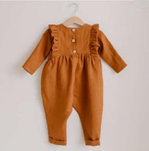 Load image into Gallery viewer, Modern Handamde Girls Jumpsuit Long Sleeve Romper Overalls Autumn Clothes For Baby Cotton Line In Elegant Autmn Style
