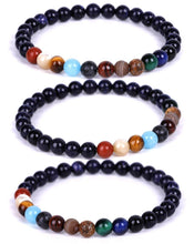 Load image into Gallery viewer, Galaxy Solar System Bracelet Universe Nine Planets Natural Stone Stars Earth Moon Bracelet For Women Man Fashion Jewelry
