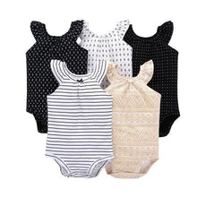 Load image into Gallery viewer, 5PCS/SET Baby Bodysuit Newborn Clothes Short Sleeve Cotton Unisex Body Clothing Pajams for Kids
