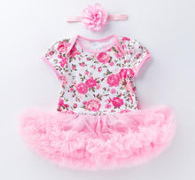 Load image into Gallery viewer, Pink Baby Luxury Bodysuit Infant Girls Princess Puffy Dress Baby Gown Party Wedding Excellent Girls Gift
