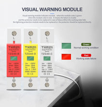 Load image into Gallery viewer, AC SPD 1P 20KA 40KA 60KA 275V 385V House Surge Protector Protective Low-voltage  Arrester Device
