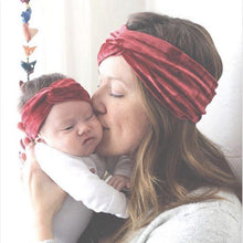 Load image into Gallery viewer, Luxury 2pcs Set For Mommy and Baby Headband Set Girl Modern Headbands For Mother And Daughter Head Wrap Kids Hair Accessories Bow
