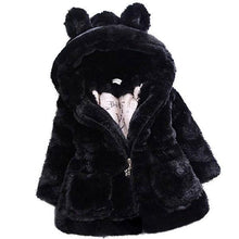 Load image into Gallery viewer, Winter Baby Girls Clothes Fur Coat Fleece Warm Hooded Jacket Children's Outerwear Coat For Girls
