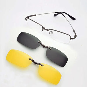 Memory Glasses Frame Fold Magnet Clip Myopia Silver Clip on Sunglasses Magnetic Men Mirror Gold Night Vision Goggles Soft Temple