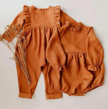 Load image into Gallery viewer, Modern Handamde Girls Jumpsuit Long Sleeve Romper Overalls Autumn Clothes For Baby Cotton Line In Elegant Autmn Style
