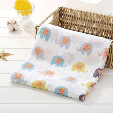 Load image into Gallery viewer, Muslin Cotton Diaper Baby Blankets Newborn Swaddle Blanket Infant Multi Purpose Bath Towel
