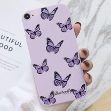 Load image into Gallery viewer, Butterfly Pattern Design Trendy Mobile Phone Case Protective Case For iPhone 7 8 SE 2020 Flower Cartoon Celular Case For iPhone7 8 SE2020 se 2020 se2020 A1778 A1660 A1779 Silicon Matte TPU Cover
