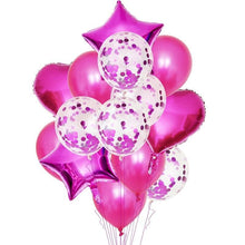 Load image into Gallery viewer, 14Pcs Multi Confetti Balloons For Happy Birthday Party Balloons In Several Luxury Variant Helium Ballons For Celebrations for Boy Girls and  Babies party
