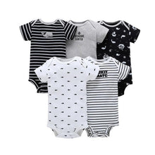Load image into Gallery viewer, 5PCS/SET Baby Bodysuit Newborn Clothes Short Sleeve Cotton Unisex Body Clothing Pajams for Kids

