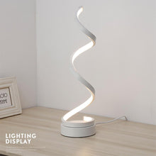 Load image into Gallery viewer, LED Spiral Table Lamp Modern Curved Desk Bedside Lamp Dim able Warm White Light For Living Room And Bedroom
