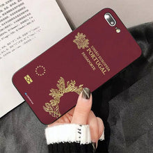 Load image into Gallery viewer, Fashion Passport Phone Case For Iphone 13 8 7 6 6s Plus X 5s Se 2020 Xr 11 12 Pro Xs Max Soft Cover Silicone Bumper Case
