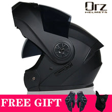 Load image into Gallery viewer, Latest DOT Approved Safety Modular Flip Motorcycle Helmet Voyage Racing Dual Lens Helmet Interior Visor Orz-161
