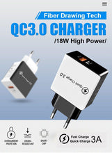 Load image into Gallery viewer, Fast Universal Portable Quick Charge 3.0 4.0 USB Charger 5V 3A Fast Charging Adapter Lightweight Mobile Phone Charger

