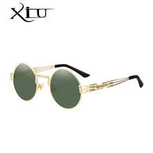 Load image into Gallery viewer, XIU Luxury Metal Sunglasses Men Round Sunglass Steampunk Coating Glasses Vintage Retro Lentes Oculos of Male Sun glasses
