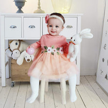 Load image into Gallery viewer, Baby Girl  Flower  Dress Pretty Bow  Outfits Long Sleeve Toddler Girl Unique Design Perfect Gift
